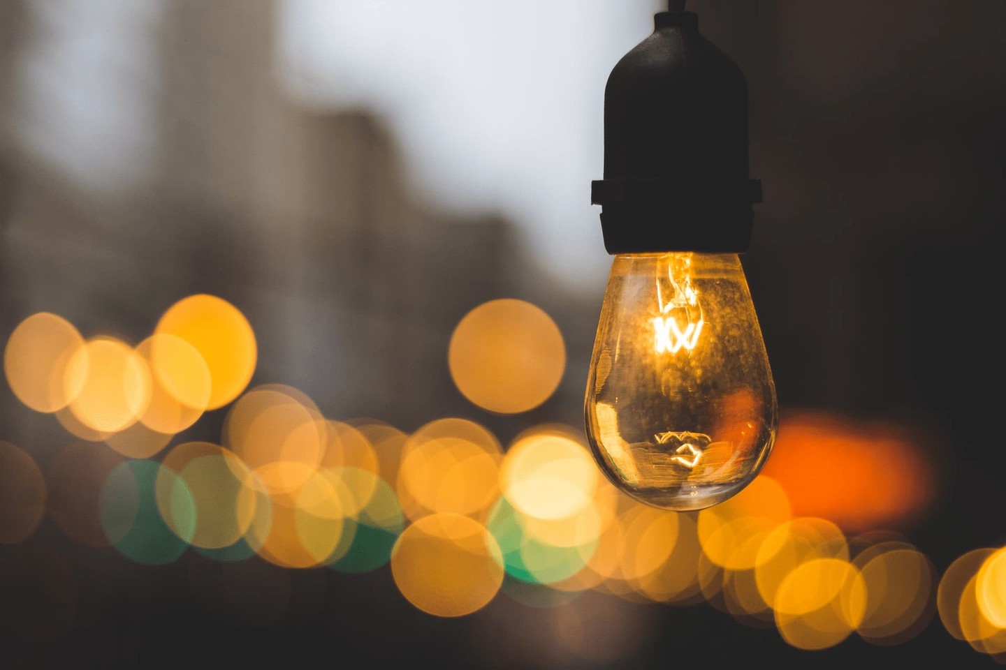 Lightbulb with blurred background Lightbulb with blurred background