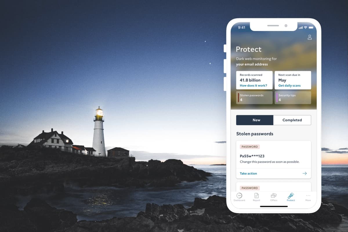 Dark web monitoring with ClearScore Protect. For you. For free, forever.  